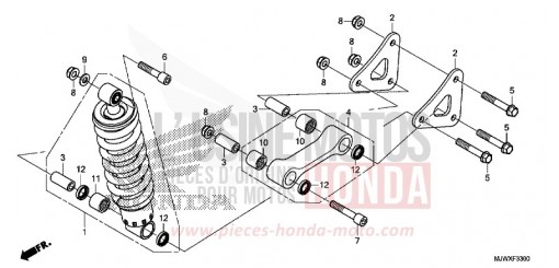REAR CUSHION CB500XAJ de 2018